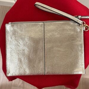 INC International Concepts Metallic Gold Wristlet